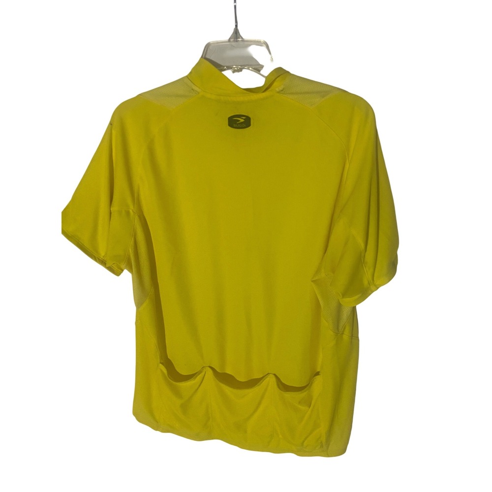Sugoi Mens XL Cycling Jersey Hi-Vis Yellow Short Sleeve 1/4 Zip 3-Pocket Bike - Picture 2 of 9